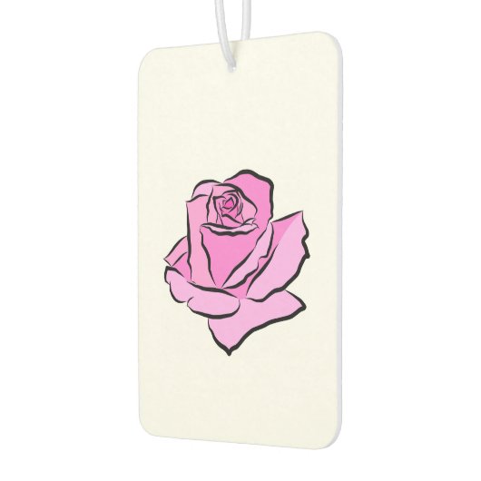 ピンク色の色彩の鮮やかローズピンク花びらシェード太いアウトライン カーエアーフレッシュナー (左)