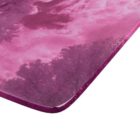 ピンク色の色相の赤外線雲 カッティングボード (角)