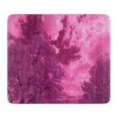 ピンク色の色相の赤外線雲 カッティングボード (正面)