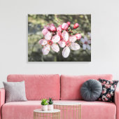 ピンク色の花が二つ咲いた。 キャンバスプリント (インサイチュ (リビング))