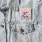 ピンク色の花が咲き乱れたかわいいフワフワリス 缶バッジ (インサイチュ)