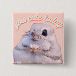 ピンク色の花が咲き乱れたかわいいフワフワリス 缶バッジ