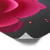 ピンク色の花が咲くかわいいピンクの竜 ポスター (角)