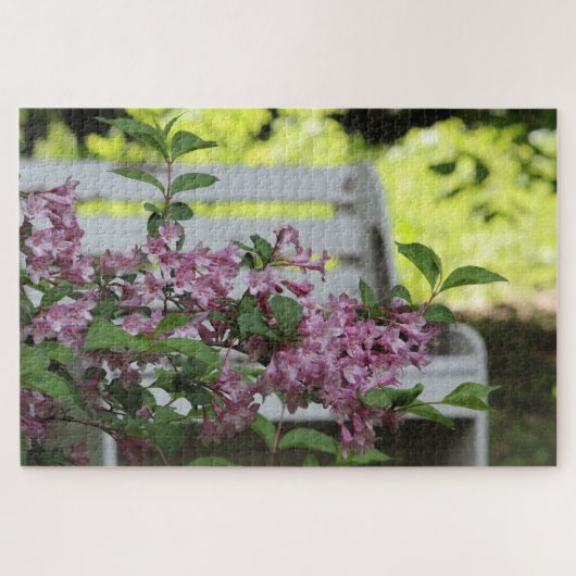 ピンク色の花が咲く ジグソーパズル (横)