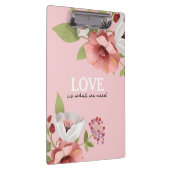 ピンク色の花で愛のメッセージカスタムを クリップボード (右)