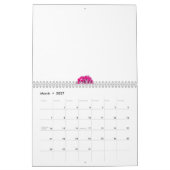 ピンク色の花で花びらに黒い斑点が出る カレンダー (3月 2027)