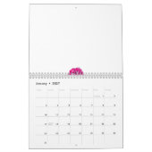 ピンク色の花で花びらに黒い斑点が出る カレンダー (1月 2027)