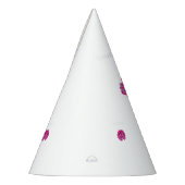 ピンク色の花で花びらに黒い斑点が出る パーティーハット (左)