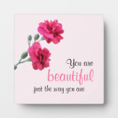 ピンク色の花と同じように美しい フォトプラーク (正面)