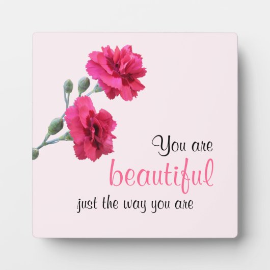 ピンク色の花と同じように美しい フォトプラーク (正面)