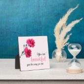 ピンク色の花と同じように美しい フォトプラーク (インサイチュ)