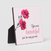 ピンク色の花と同じように美しい フォトプラーク (正面)