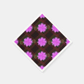 ピンク色の花と赤い細胞。紙ナプキン スタンダードカクテルナプキン (角)