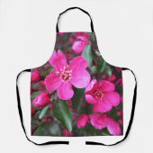 ピンク色の花のクラベリン エプロン (正面)