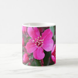 ピンク色の花のクラベリン コーヒーマグカップ