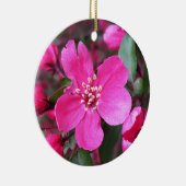 ピンク色の花のクラベリン セラミックオーナメント (右)
