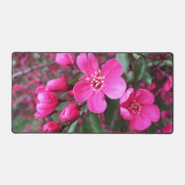 ピンク色の花のクラベリン デスクマット