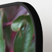 ピンク色の花のクラベリン ピックルボールラケット (左詳細)