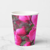 ピンク色の花のクラベリン 紙コップ (正面)