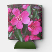 ピンク色の花のクラベリン 缶クーラー (裏面)