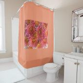 ピンク色の花のシャワー シャワーカーテン (インサイチュ)