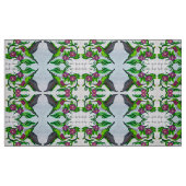ピンク色の花のハミングバード ファブリック (ファットクウォーター)