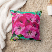 ピンク色の花の房 クッション (ブランケット)