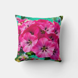 ピンク色の花の房 クッション