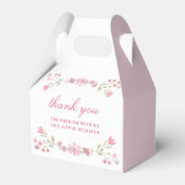 ピンク色の花の最初の聖母ゲーブル フェイバーボックス (裏面サイド)