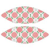 ピンク色の花の模様 アメリカンフットボール (パネル)