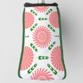 ピンク色の花の模様 ゴルフヘッドカバー (回転90)