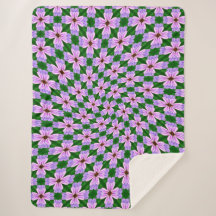 ピンク色の花の模様