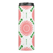 ピンク色の花の模様 タンブラー (裏面)