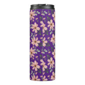 ピンク色の花の模様 タンブラー (裏面)