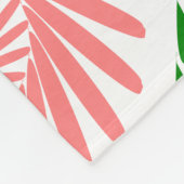 ピンク色の花の模様 フリースブランケット (角)