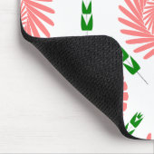 ピンク色の花の模様 マウスパッド (コーナー)