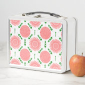 ピンク色の花の模様 メタルランチボックス (インサイチュ)