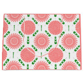 ピンク色の花の模様 ラージペーパーバッグ (正面)