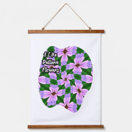 ピンク色の花の模様 吊り下げ型タペストリー