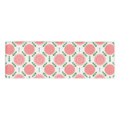 ピンク色の花の模様 名札 (正面)