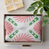 ピンク色の花の模様 薄葉紙 (ギフト)