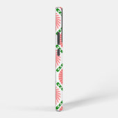 ピンク色の花の模様 SAMSUNG GALAXYケース (右側面)