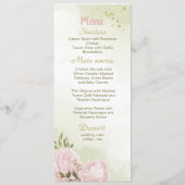 ピンク色の花の結婚緑 メニュー (正面)