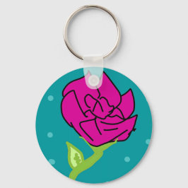 ピンク色の花の背景 キーホルダー