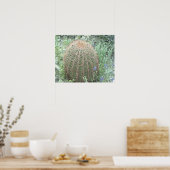 ピンク色の花びらサボテン砂漠の写真のポスター ポスター (キッチン)