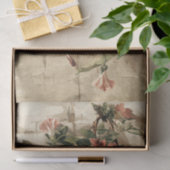 ピンク色の花ぶら下がったが花瓶に入ったデコページ 薄葉紙 (ギフト)