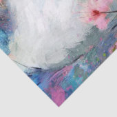 ピンク色の花を咲かせた白いペルシャの猫ネコの瞳 薄葉紙 (詳細)