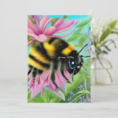 ピンク色の花を咲かせる美しいハチ シーズンカード (スタンド正面)