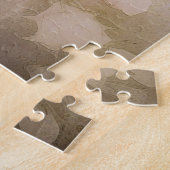 ピンク色の花を持つ夢のような蝶 ジグソーパズル (側面)