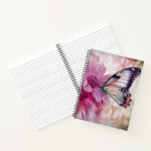 ピンク色の花を持つ夢のような蝶 ノートブック (内部)